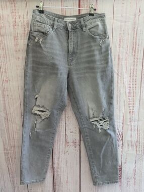 Flying Monkey Distressed Gray Boyfriend Jeans